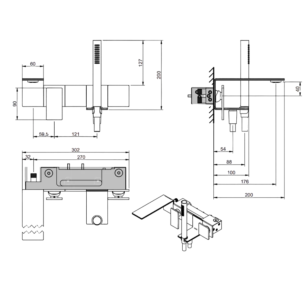 Wanne / Brause EHM U.P - 5mm