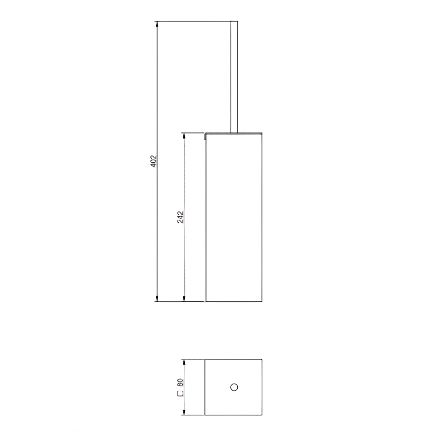 WC Bürstenhalter aus Edelstahl - 5mm