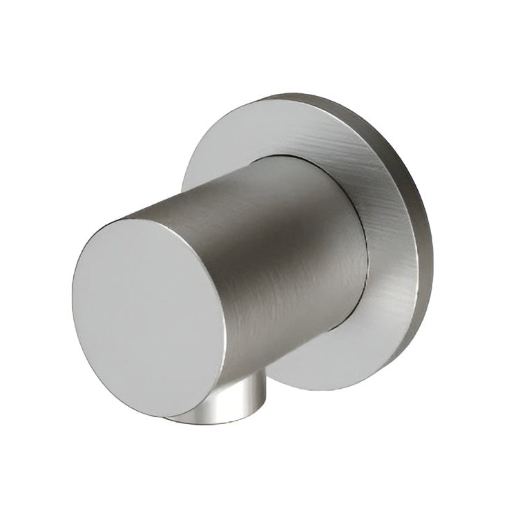 Wandanschlussbogen aus gebürstetem Edelstahl - 22mm